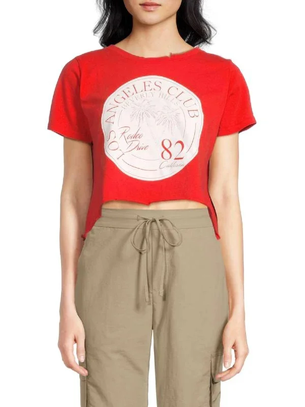 Rodeo Drive Crop Top In Red