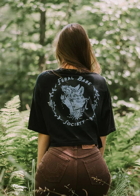 Feral Babe Society - Vintaged Cropped Tee