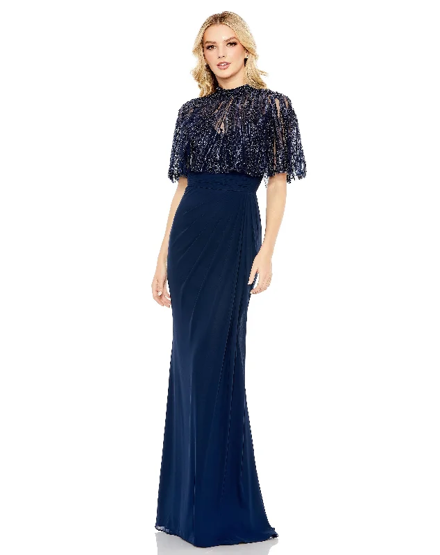 Mac Duggal A20467 Long Formal Cape Dress