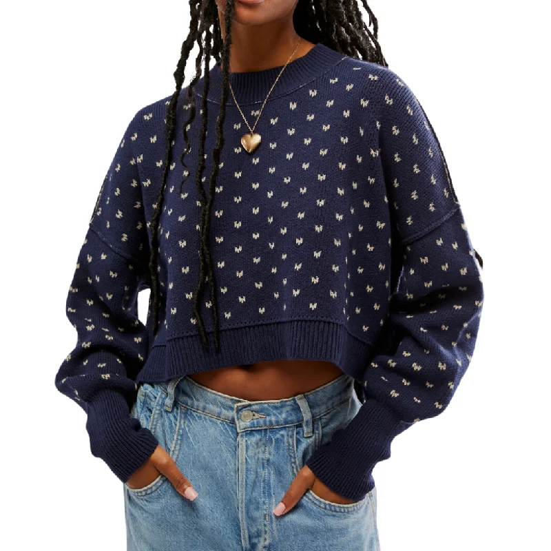 Pattern Easy Street Crop in Navy