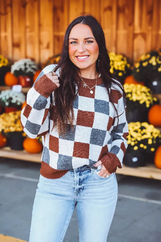 Emily Checkered Sweater