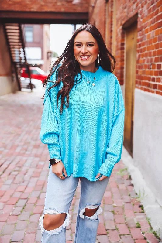 Kenzie Sweater-Aqua