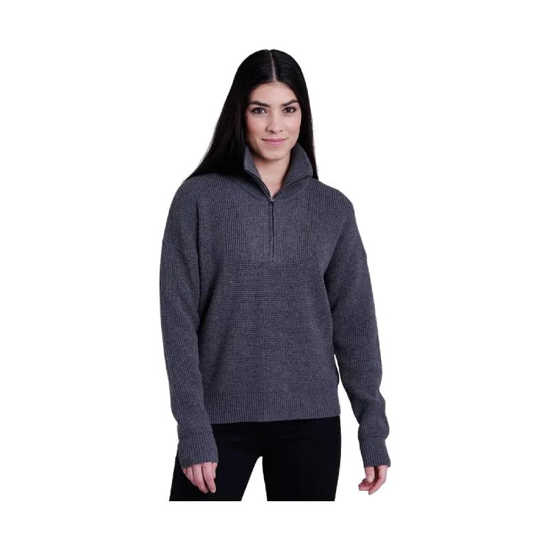 Kuhl Women's Norda Quarter Zip Sweater - Charcoal