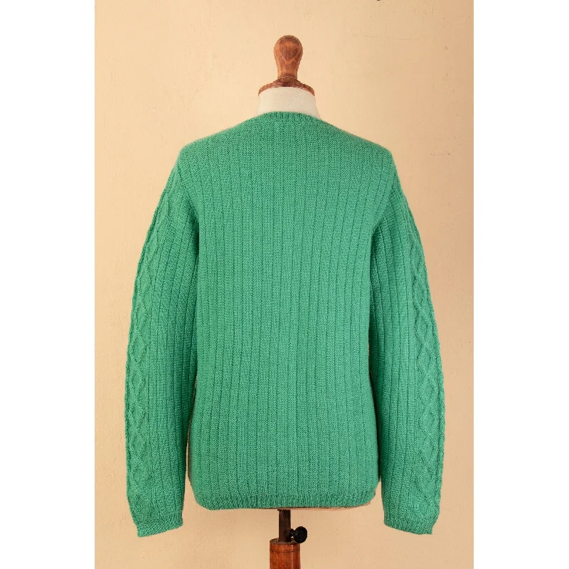 Novica Handmade Dreamy Green Sweater