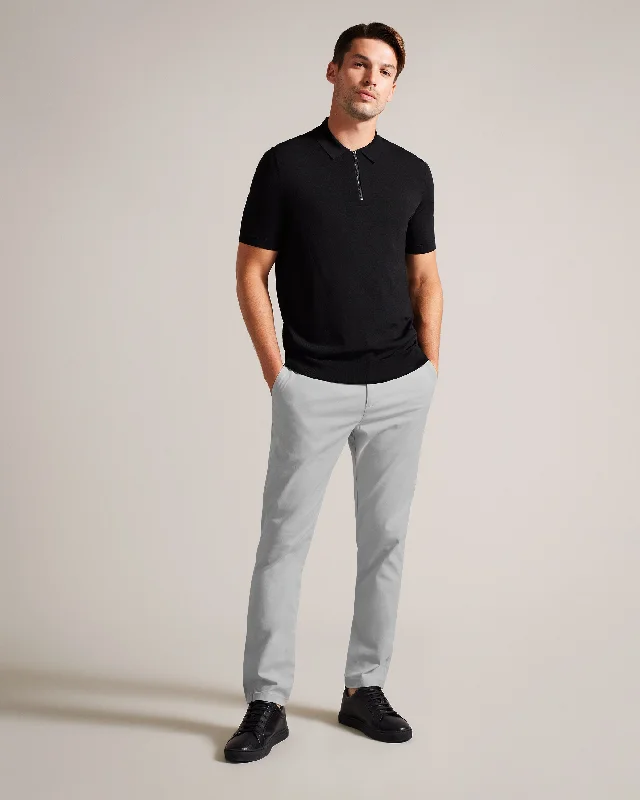 Haydae Slim Fit Textured Chino Trouser Lt-Grey