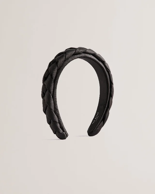 Krissyy Satin Wrapped Headband Black