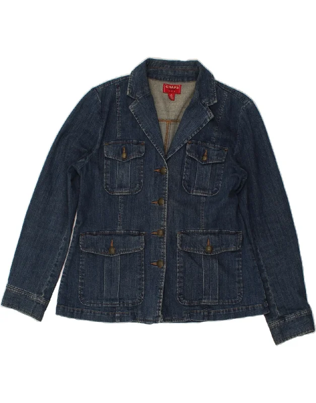 CHAPS Womens Denim Jacket UK 18 XL Navy Blue Cotton