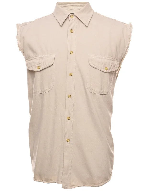 Light Brown Denim Shirt - M