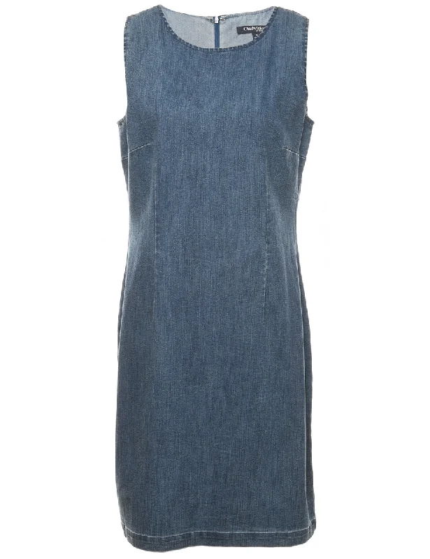 Medium Wash Denim Dress - M