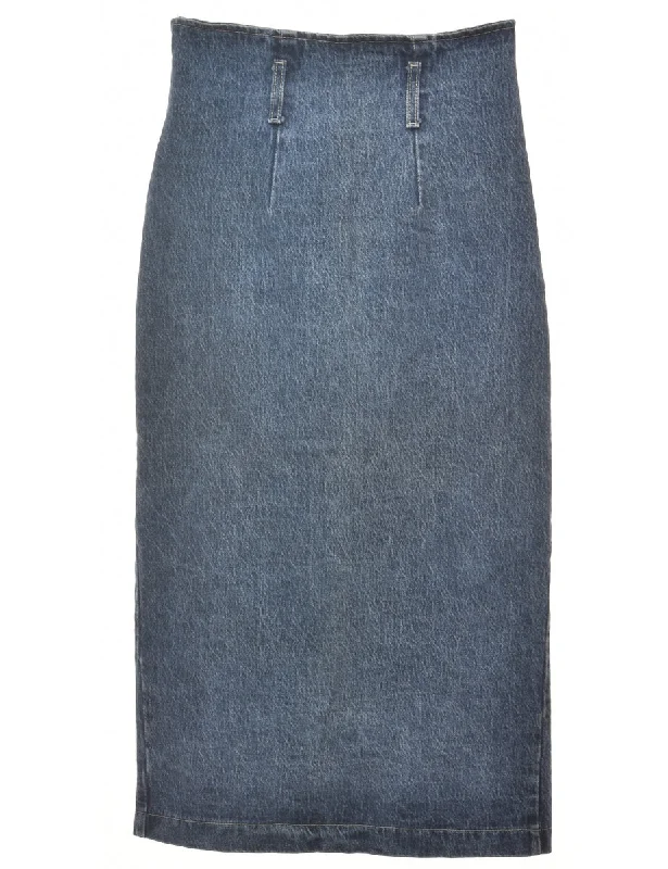 Medium Wash Denim Skirt - XS