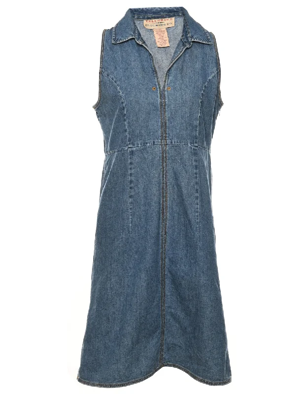 Midi Length Denim Dress - M