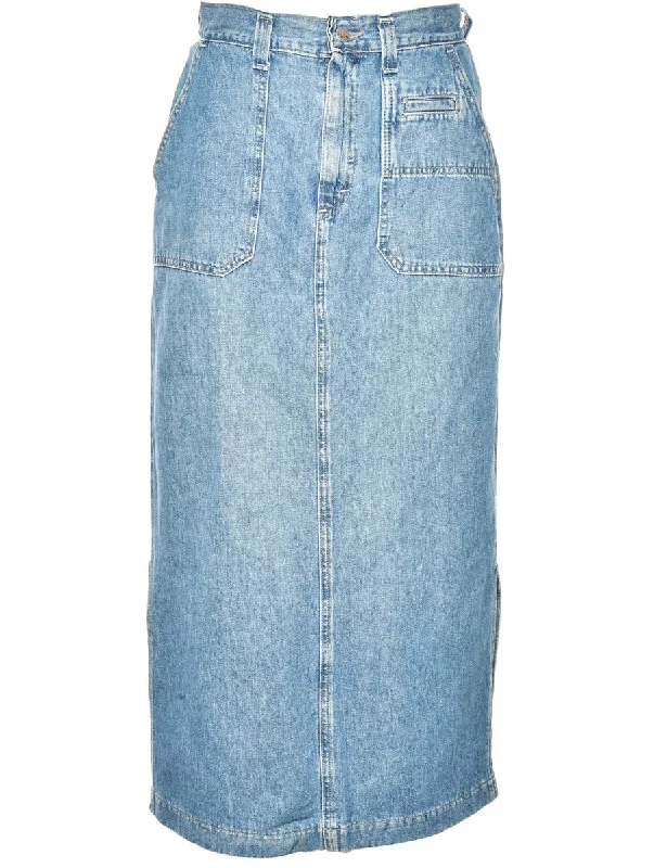 Pencil Shape Denim Skirt - M