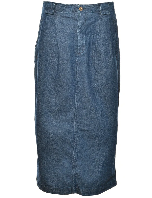 Pencil Shape Denim Skirt - M