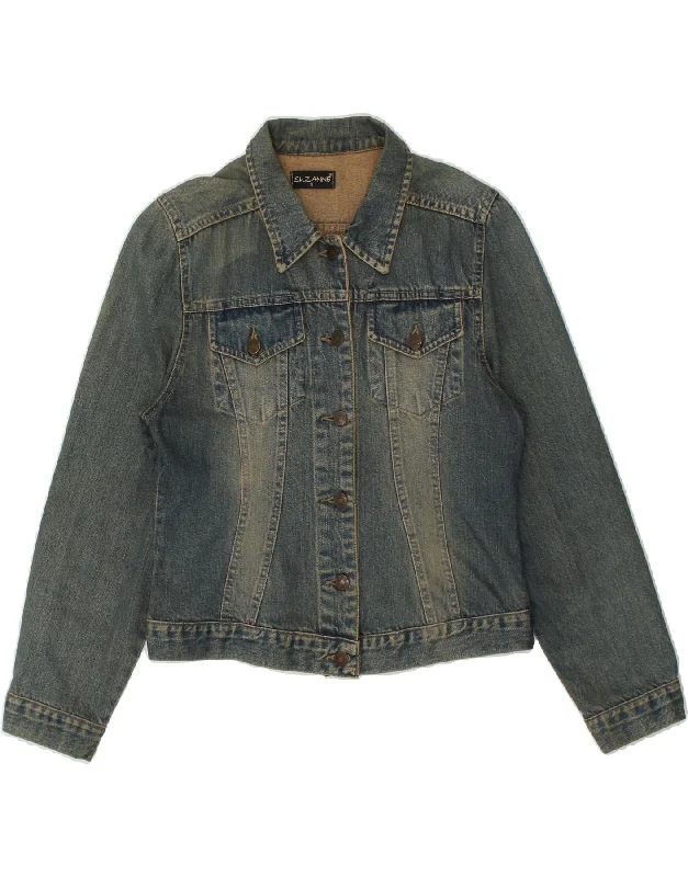 VINTAGE Womens Denim Jacket UK 14 Medium Blue