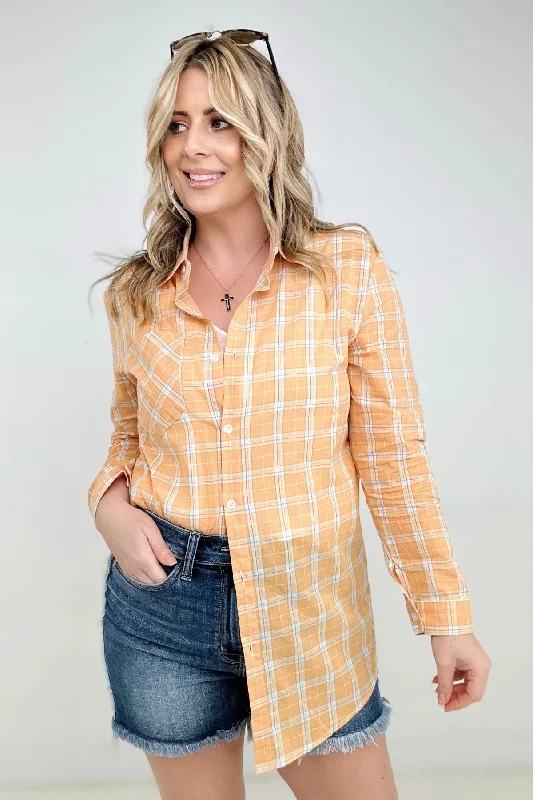 ADORA Button Down Plaid Shirt