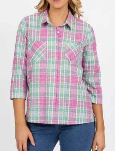 Pink check Vassilli shirt