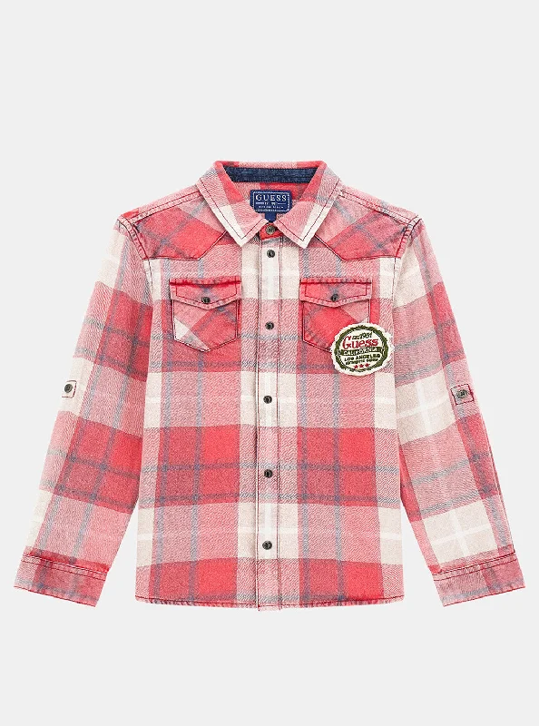 Red Flannel Long Sleeve Shirt (7-16)