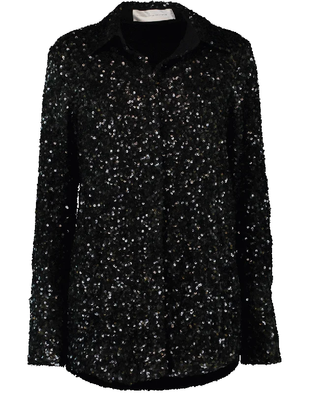 Sequined Straight Shirt