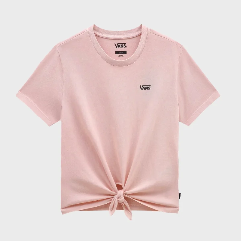 Vans Junior V Wash Knot Women's T-Shirt - Rose Smoke