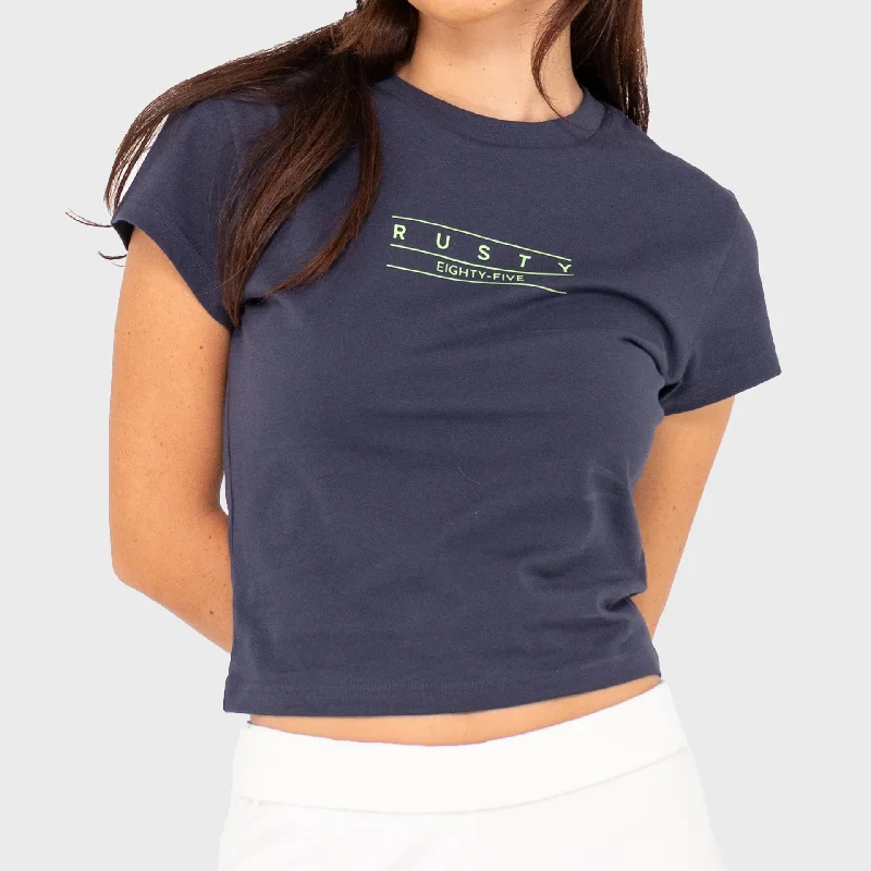 Rusty Womens Rusty Essentials Skimmer Baby T-Shirt - Navy Blue