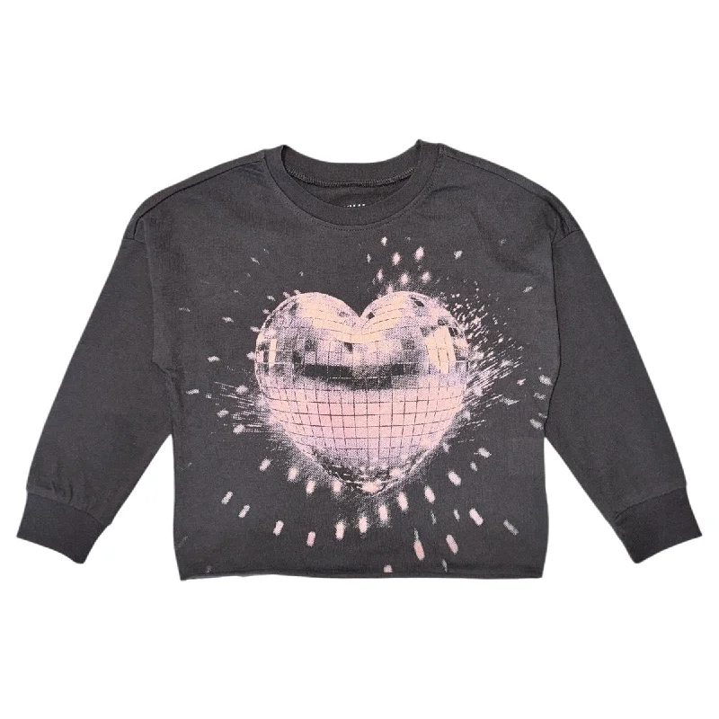 ALL THAT GLITTER DISCO BALL HEART LONG SLEEVE THSIRT