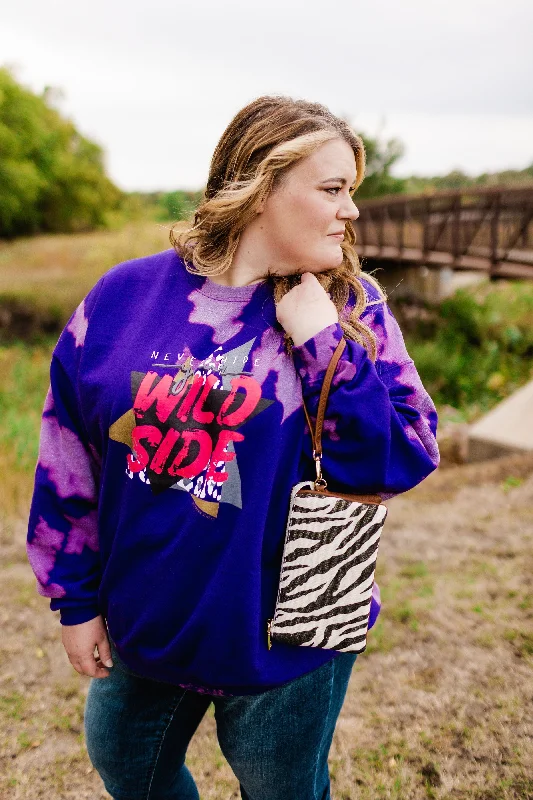 "NEVER HIDE YOUR WILD SIDE" GRAPHIC SWEATSHIRT