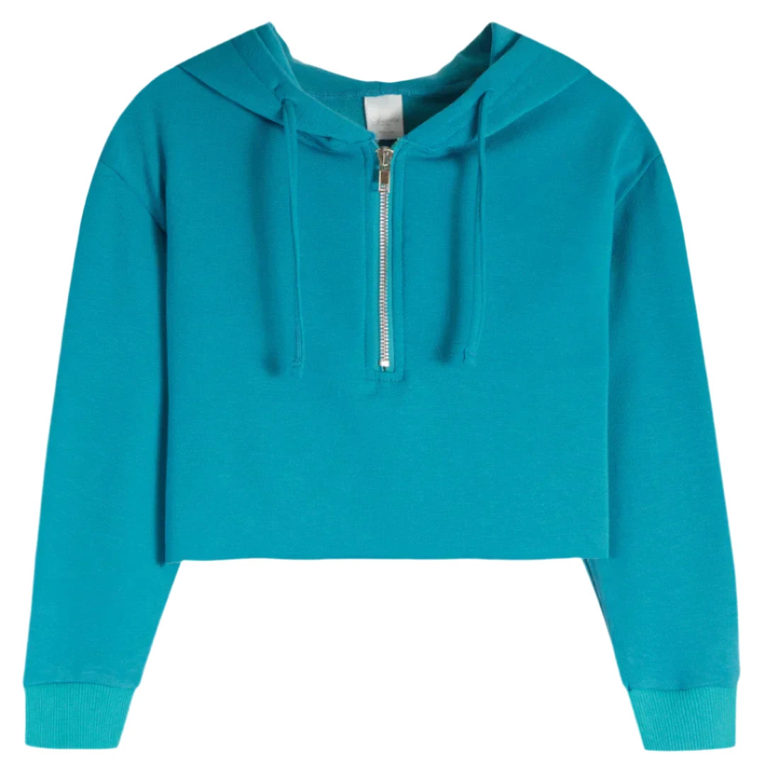 Cloud Crop Half Zip Hoodie