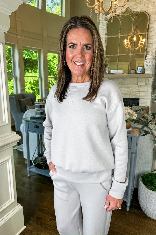 The Malibu Buttery Soft Sweatshirt in Grey