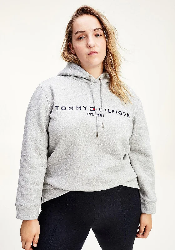 Tommy Hilfiger Women’s Heritage Logo Embroidered Hoodie, Grey